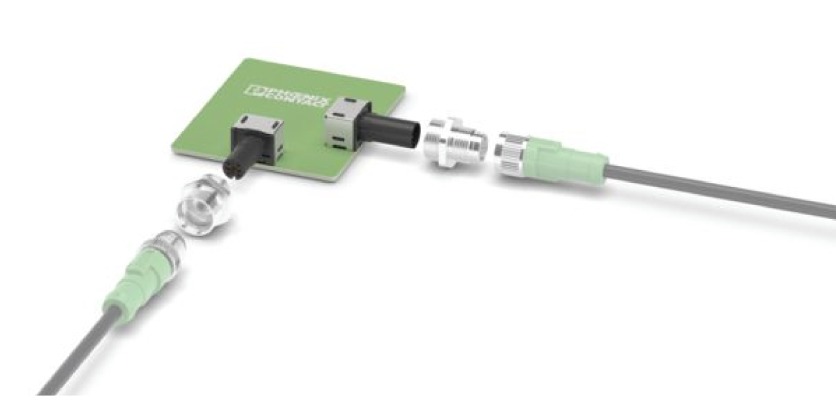 Angled M12 Device Connector for THR