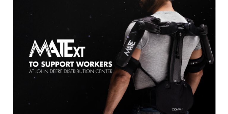 Comau’s MATE-XT Wearable Exoskeleton Supports Ergonomic Well-Being At John Deere’s Parts Distribution Center In Brazil