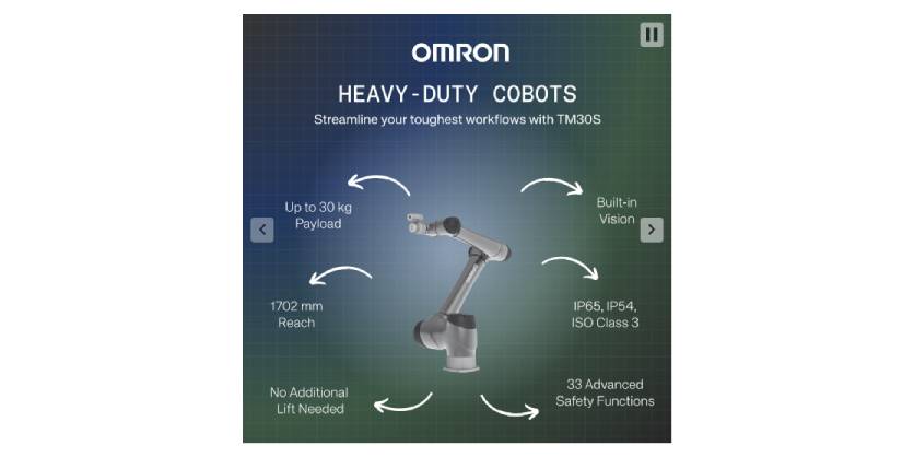 Omron Announces Significant Expansion and Upgrade toCollaborative Robot Lineup and Software