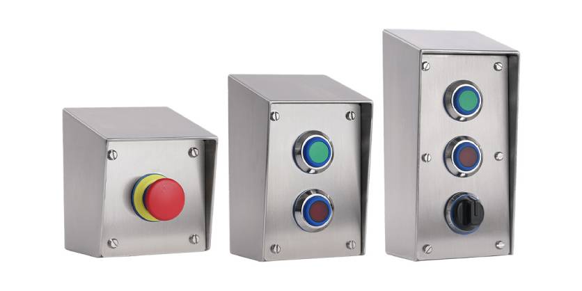 Pushbutton Control Stations and Enclosures Combine Hygiene and Convenience