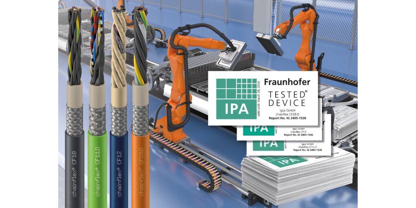 igus 238 Chainflex® Cables Certified for Use in Dry Cleanrooms