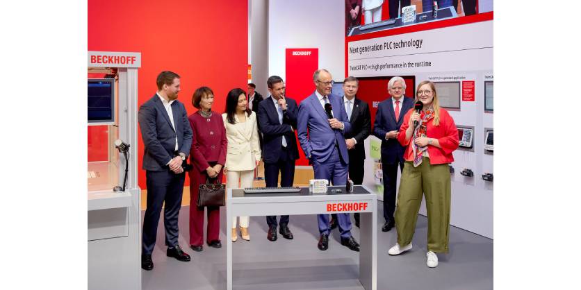 German Chancellor Friedrich Merz Visits Beckhoff Automation at Hannover Messe
