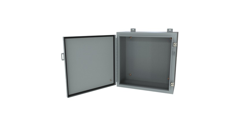 Type 4/12 Mild Steel Wallmount Enclosure - Less Panel 1418LP Series from Hammond Manufacturing