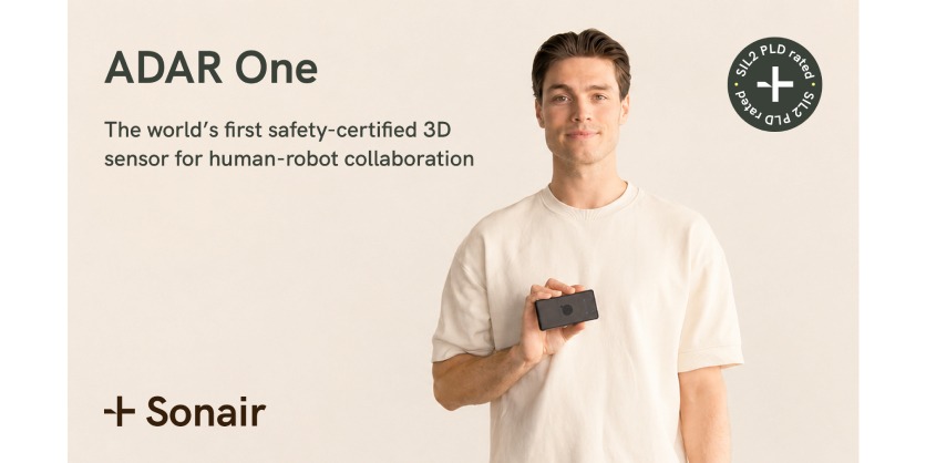 Robot Safety is Now 3D: Sonair Unveils World's First Safety-Certified 3D Ultrasonic Sensor for Human-Robot Collaboration